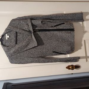 Zip up asymmetrical sweater